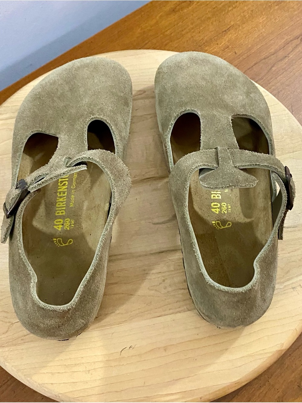Birkenstock London Taupe Suede Clogs Shoes Loafers Mules Women’s Sz Sz 9-9.5 - Picture 14 of 14